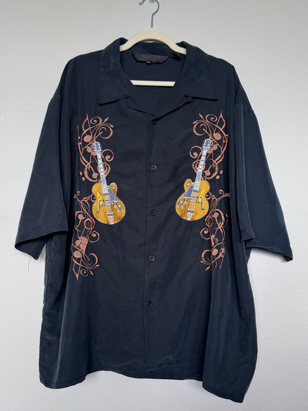 The Classics Y2K Rock House LA Guitar Embroidered Button Down Shirt XXL Retro